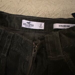 Hollister Dark Green Corduroy Trousers